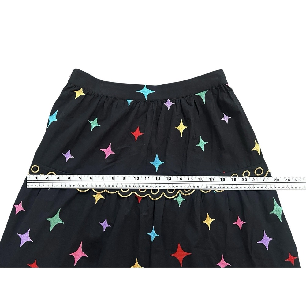 Gorman Twinkle Twinkle Little Skirt Womens Size 12 Black Stars Tiered Whimsigoth - Picture 3 of 14